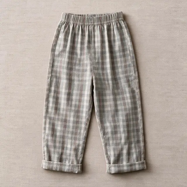 Turnup Gingham Pants