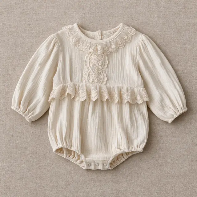 Christening Collar Bubble Romper