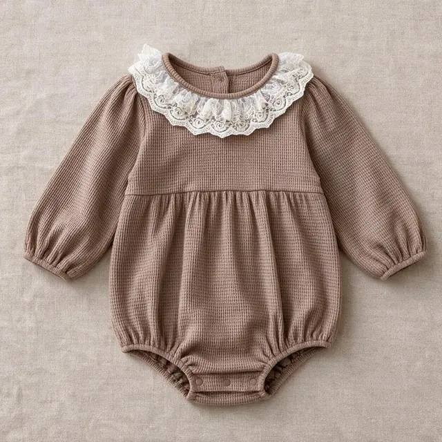 Honeycomb Ruffle Bubble Romper