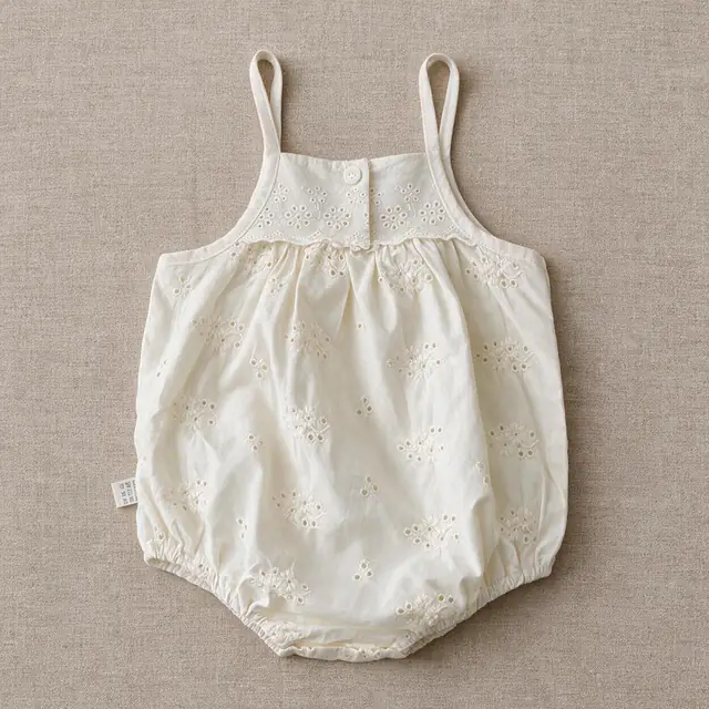 Christening Eyelet Bubble Romper
