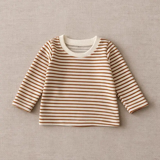 Ticking Stripe Long-Sleeve Top