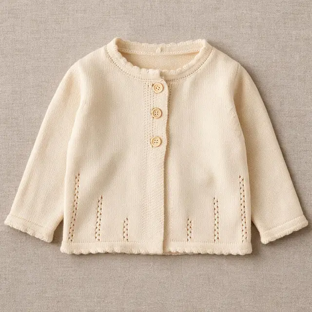 Shell-Edge Cardigan