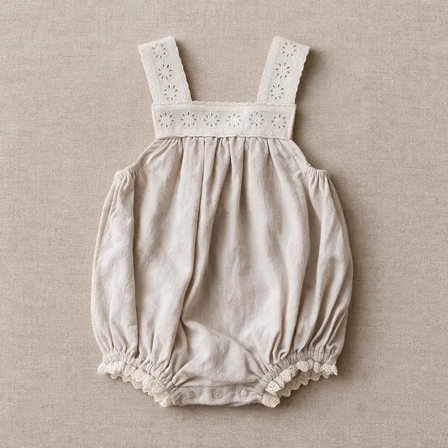Broderie Pinafore Romper
