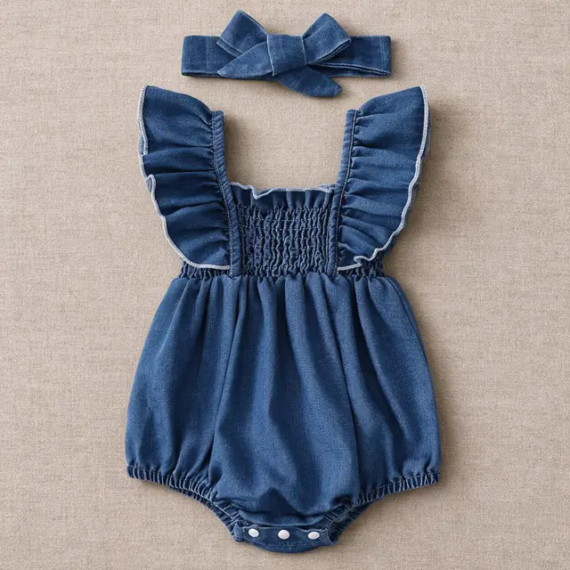 Frill Smock Bubble Romper