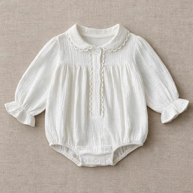 Shell Placket Romper