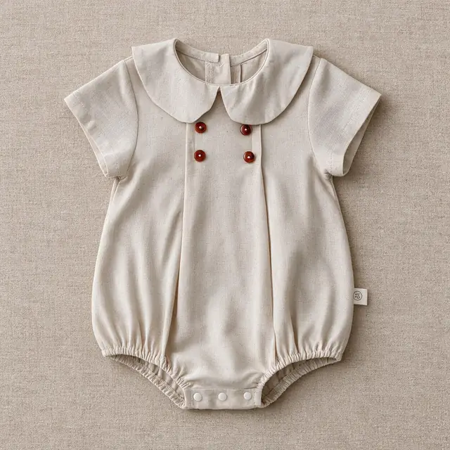 Pinafore Pleat Romper
