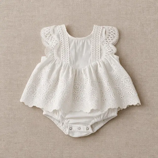 Broderie Rosehip Romper
