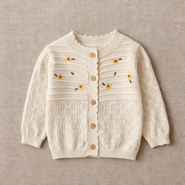 Wildflower Shell-Edge Cardigan