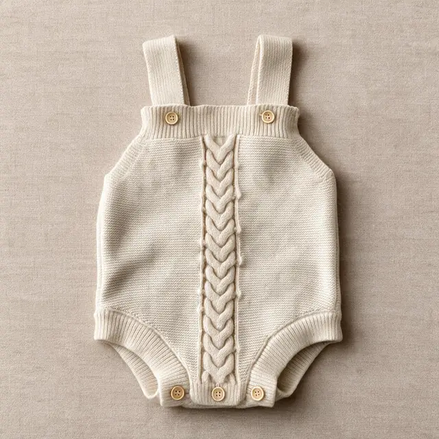 Braid Pinafore Romper