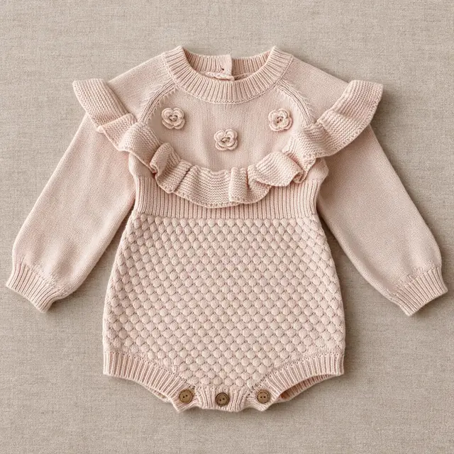 Honeycomb Frill Romper