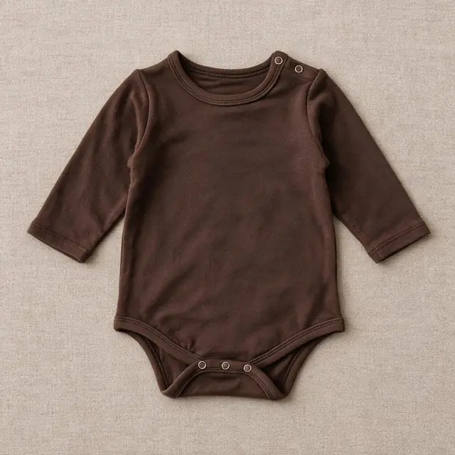 Double-Stitch Long-Sleeve Romper