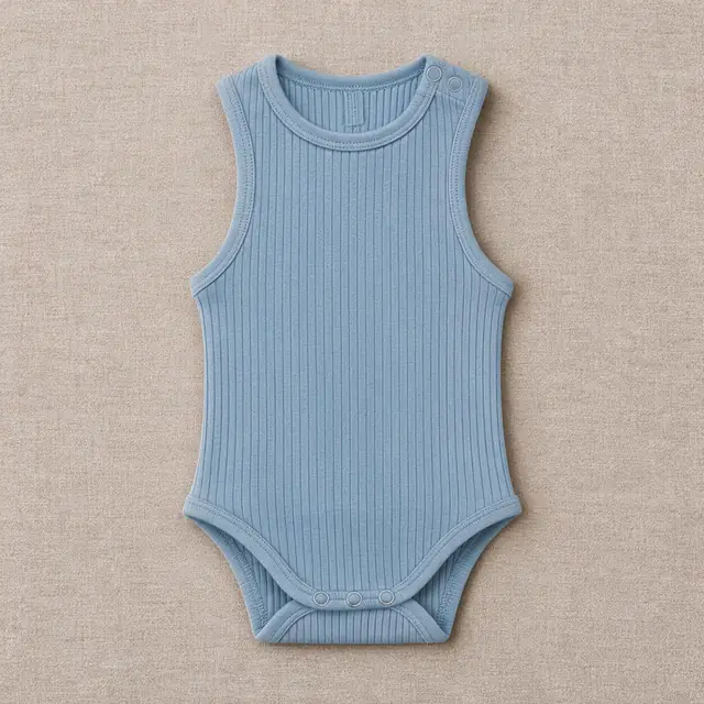 Ribbed Sleeveless Romper