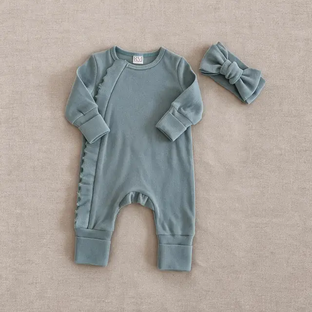 Ribbon Frill Romper Set