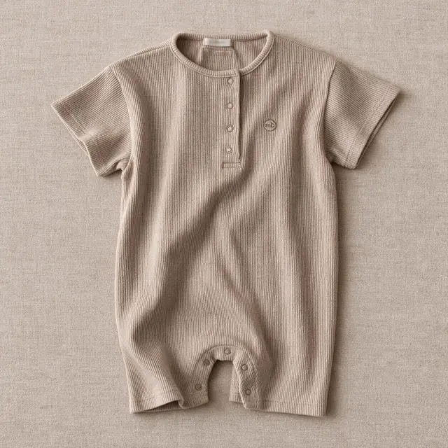Rib Placket Romper
