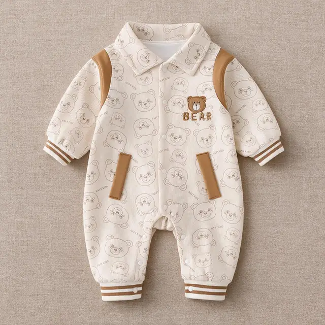 Teddy Bear Collar Romper