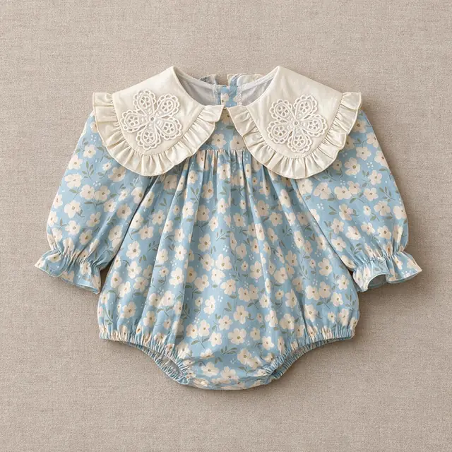 Snowdrop Medallion Bubble Romper