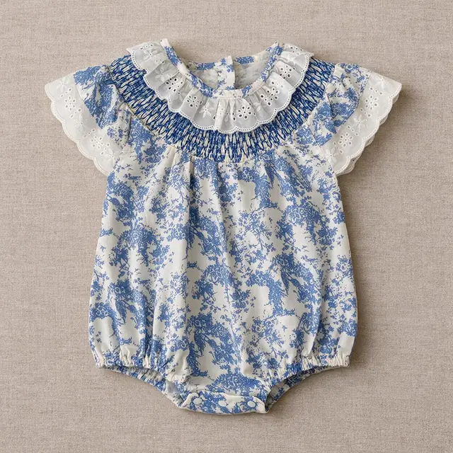 Broderie Smocked Romper