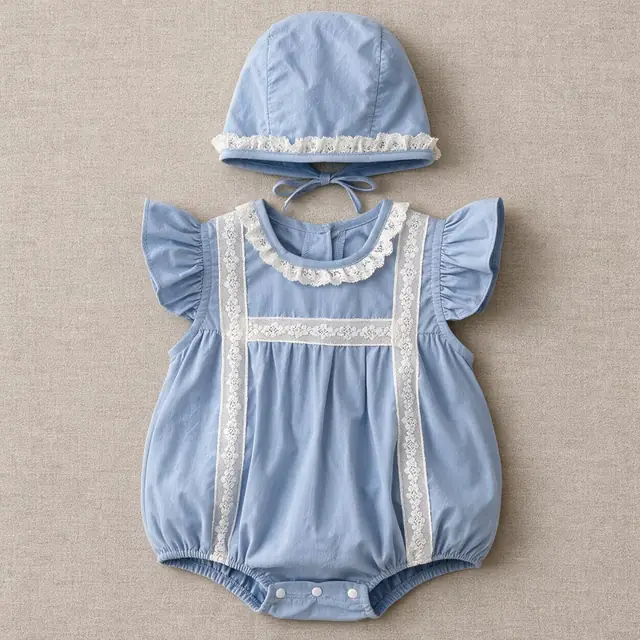Doily Panel Bubble Romper