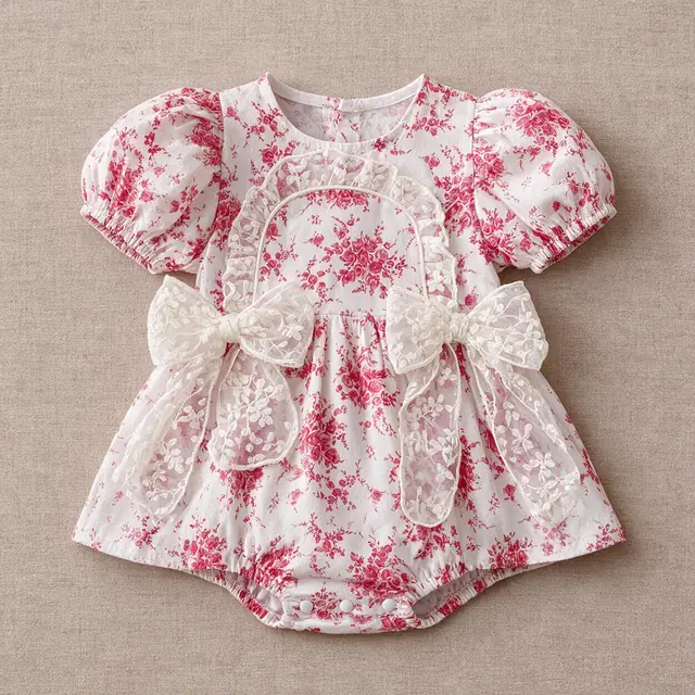 Rosebud Ribbon Romper