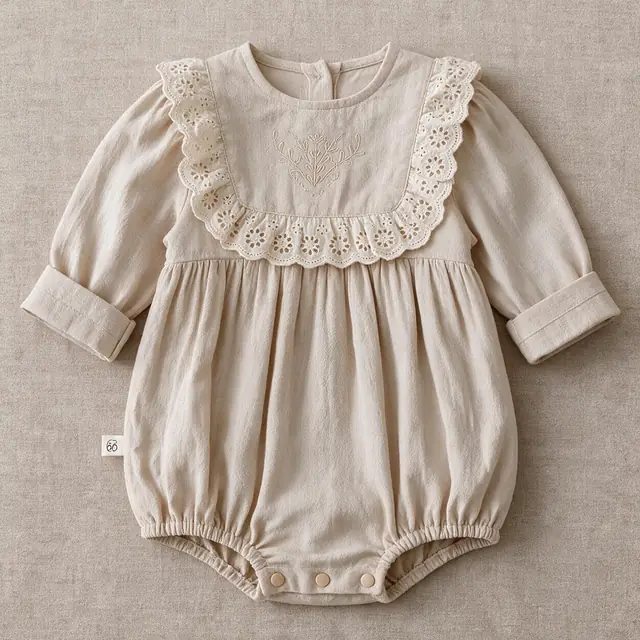 Broderie Bib Bubble Romper