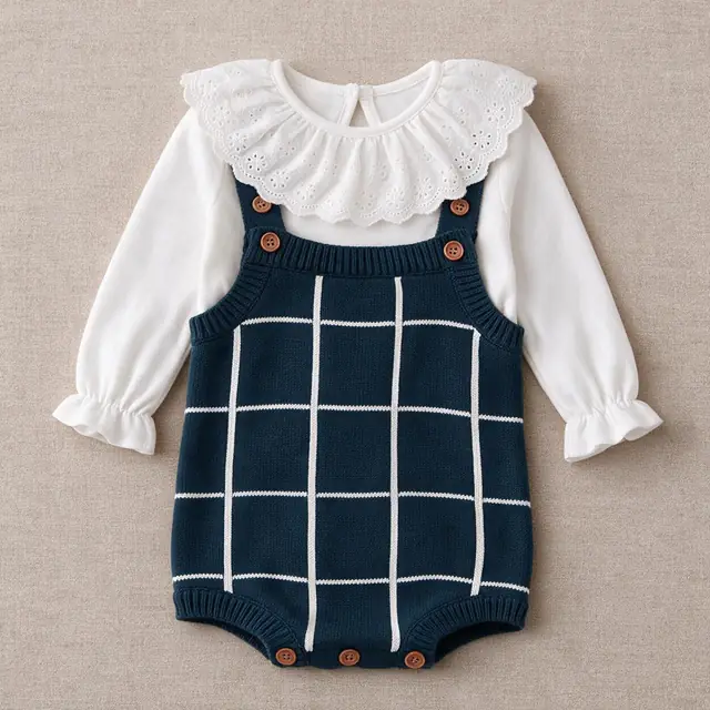 Picnic Check Overall Set