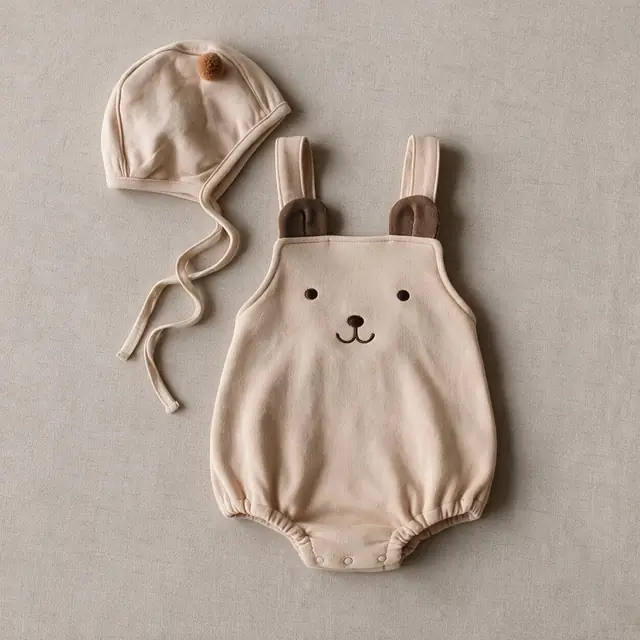 Bruin Ear Pinafore Romper