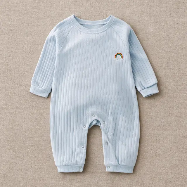 Little Rainbow Ribbed Jumpsuit