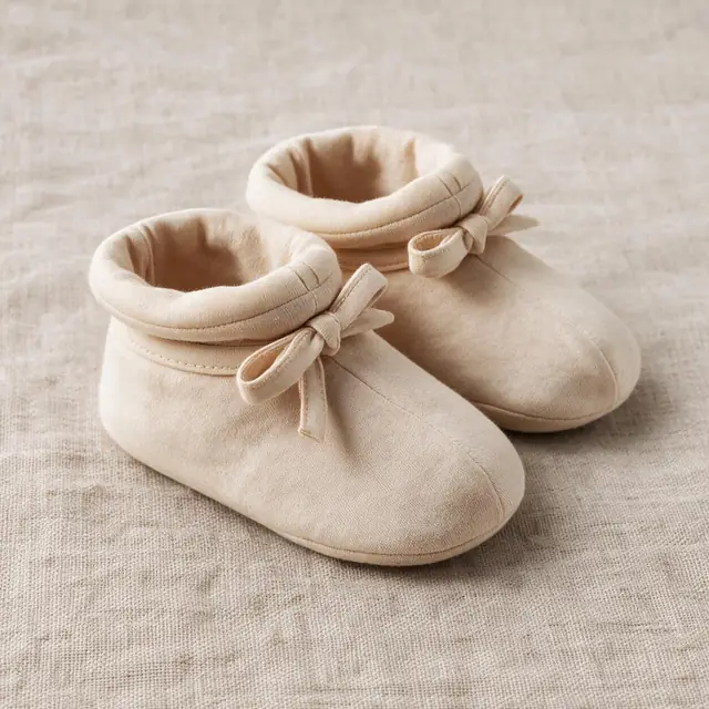 Ribbon Rolled-Cuff Booties